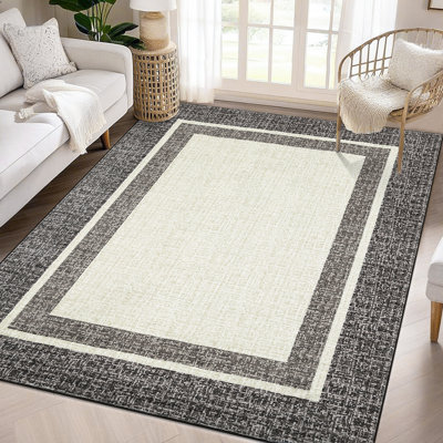 Tapis rectangulaire taupe 5 x 7 pi
