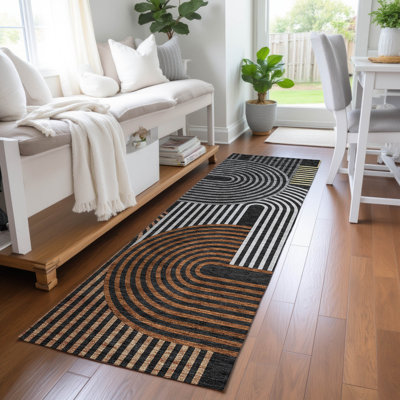 Machine Washable Indoor/Outdoor Chantille ACN2549 Mid-Century Modern Rug