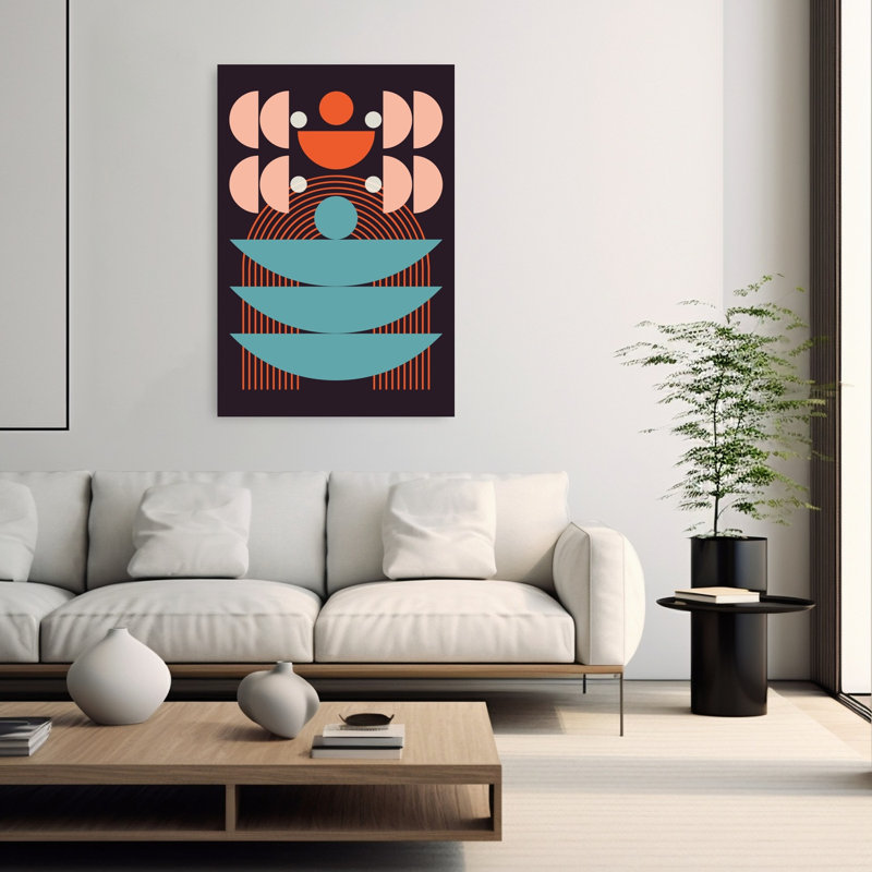 Reproduction d'art géométrique abstrait géométrique, 60" H x 40" W
