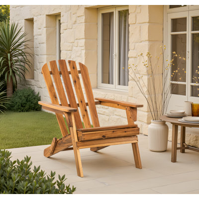 Chaise Adirondack en bois massif Selph