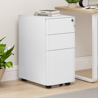 Gwendolyn 3-Drawer Mobile Vertical Filing Cabinet by Inbox Zero