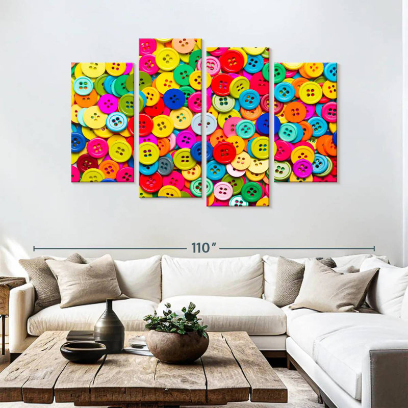 Senne Buttons Collection, 54" H x 84" W