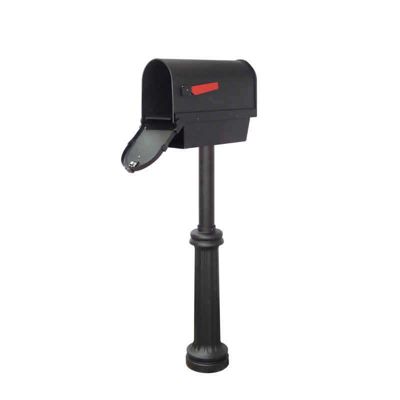 Savannah Aluminum Post Mounted Mailbox with Magnetic Closure