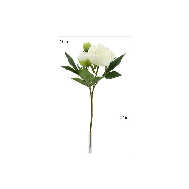 Artificial Cream Peony Stems