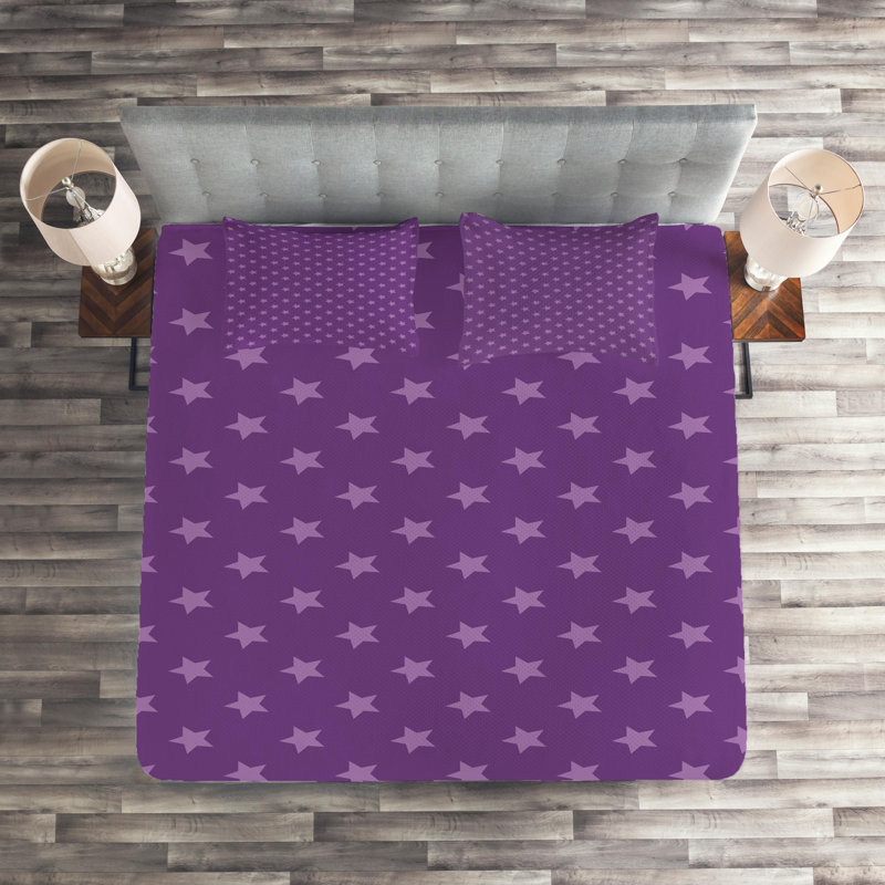 Modern & Contemporary Geometric Shapes Coverlet, King Bedspread + 2 Shams