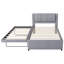 Lit plateforme tapissier avec lit gigogne-1382938038