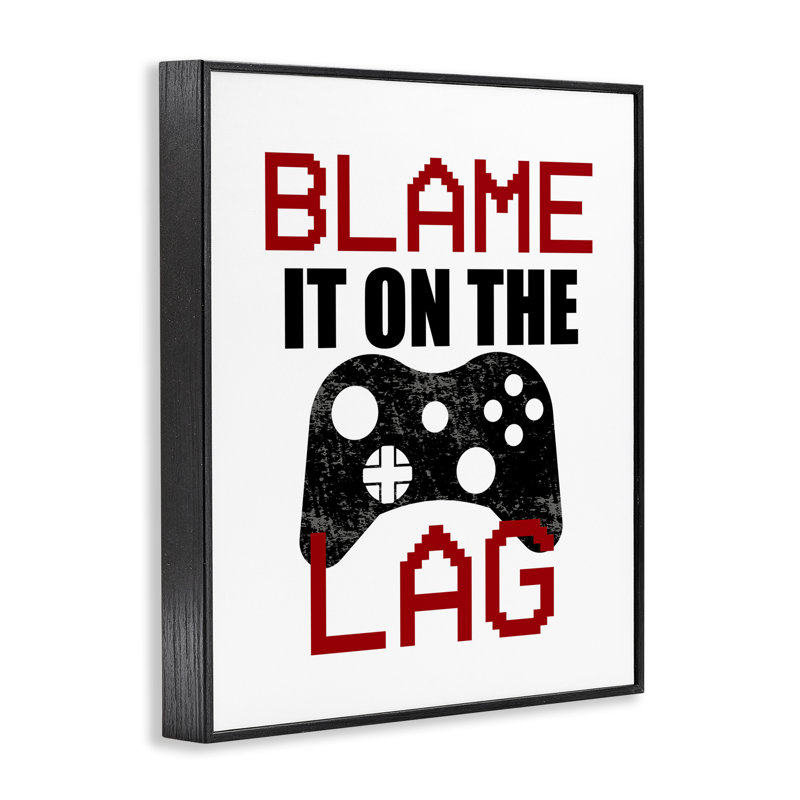 Giclée encadrée Blame It On The Lag, design par Kim Allen, Giclée encadrée noir minuit, H 30 po x l 24 po