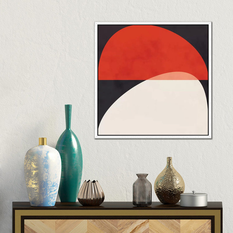 Geometric Shapes I by Ana Rut Bré - Gallery-Wrapped Canvas Giclée on Canvas, 45.72 cm H x 45.72 cm W, White Framed