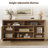 63"W Modern Boho Rattan Tv Stand With Storage Cabinet And Adjustable Shelves, Entertainment Center For Living Room,Bedroom-1215435680