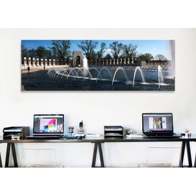 " Fountains At A War Memorial, National World War II Memorial, Washington DC, USA " by Panoramic Images