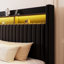 Base de lit plateforme avec rangement moderne avec tête de lit à DEL avec tablette, station de charge et 3 tiroirs, contrôle des applications-204038211-204038223