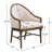 Reuben Twill Upholstered Dining Chairs With Curved Back & Rubberwood Frame