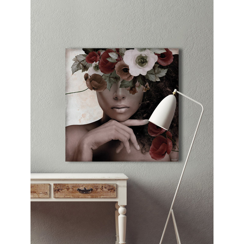 Charming Beauty - Wrapped Canvas Painting, 45cm H x 45cm W x 3.81cm D