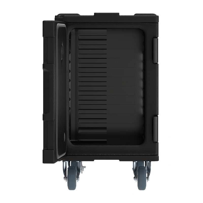 Porte-plats isotherme avec roulettes, Noir