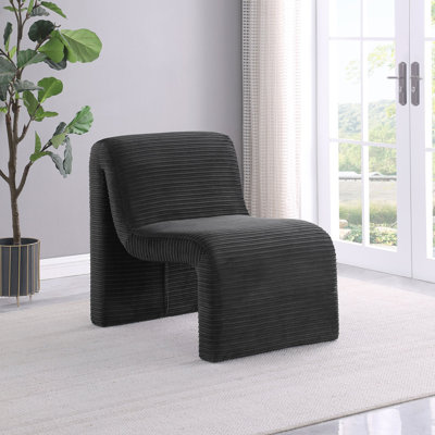 Fauteuil d'appoint courbé sans accoudoirs Winne
