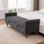 Banc de rangement rembourré de 65,55 po de largeur-1670259129