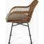 Chaises d'extérieur en rotin tissé avec coussins (ensemble de 2) Christopher Knight Home Rodney, brun clair et beige