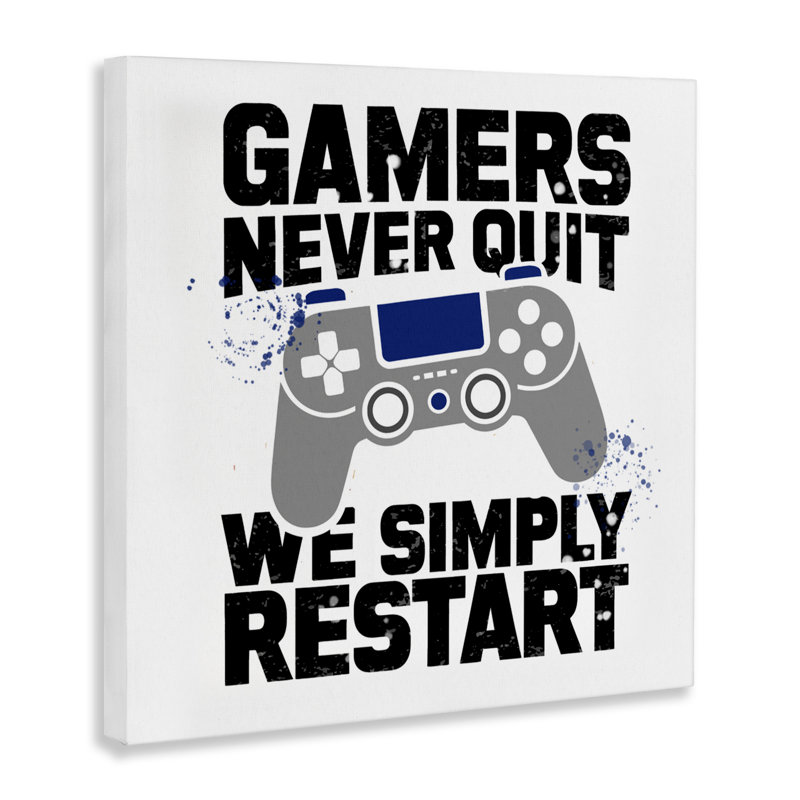 «Simply Restart Gamer Motivation Canvas» par Kim Allen, H 30 po x l 30 po