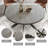 Garrell 46‘’ Round Dining Table, Mid-Century Round Kitchen Table for 4 Person, Modern Leisure Coffee Table-1540644111