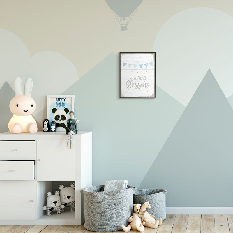 «Hannan Our Little Blessing Kids», art textuel, H 11 po x l 14 po, Giclée encadrée noir minuit