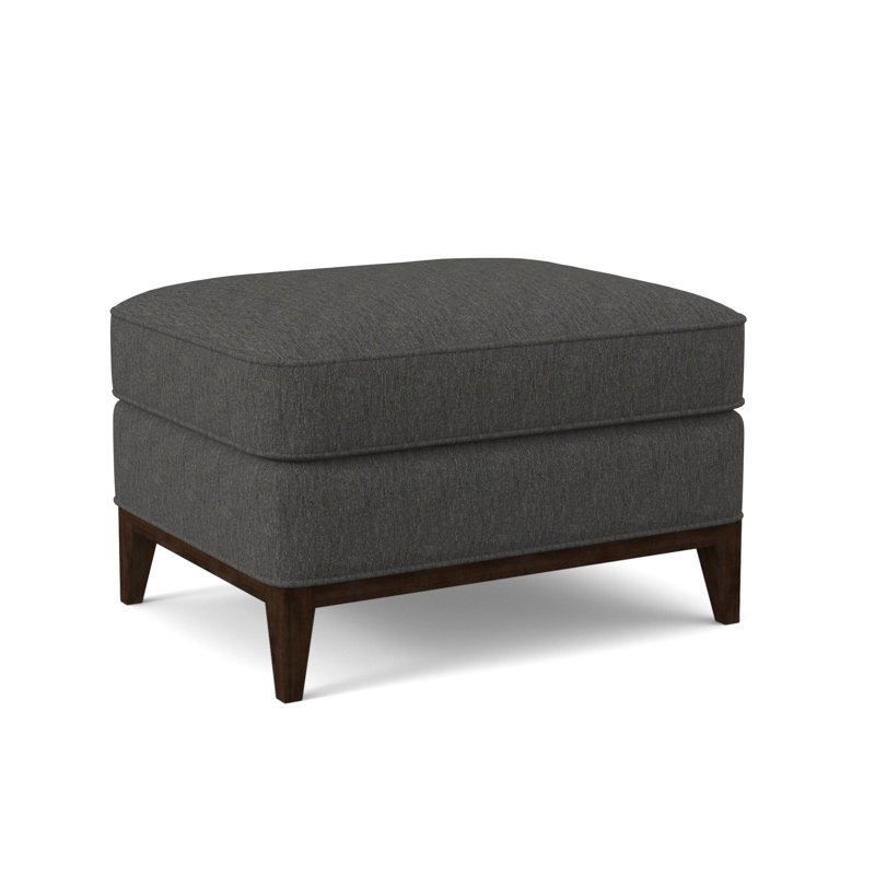 Sonoma Ottoman, American Walnut, Margaret Tangelo Polyester Blend