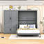Grand lit escamotable en bois avec tablettes-1420876881