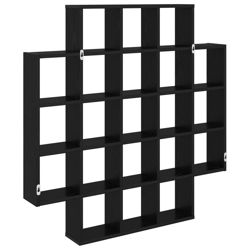  Wall Shelf with Shelf with Storage Engineered Wood Home Modern Sleek