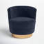 Chaise d'appoint pivotante en velours Shebaka-57765231