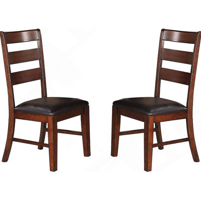 Ensemble de chaises de salle à manger en bois massif à finition noyer antique