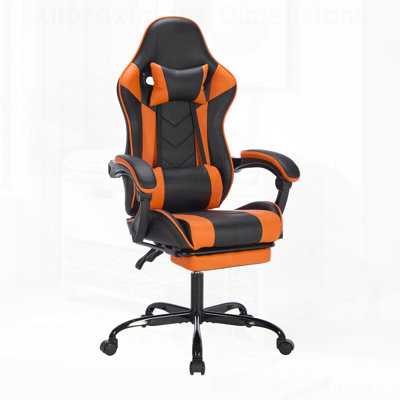 Fauteuil de jeu avec repose-pieds, conception ergonomique, appui-tête, soutien lombaire et matériau respirant pour un confort ultime