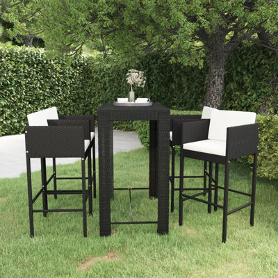 Garden Bar Set with Cushions Patio