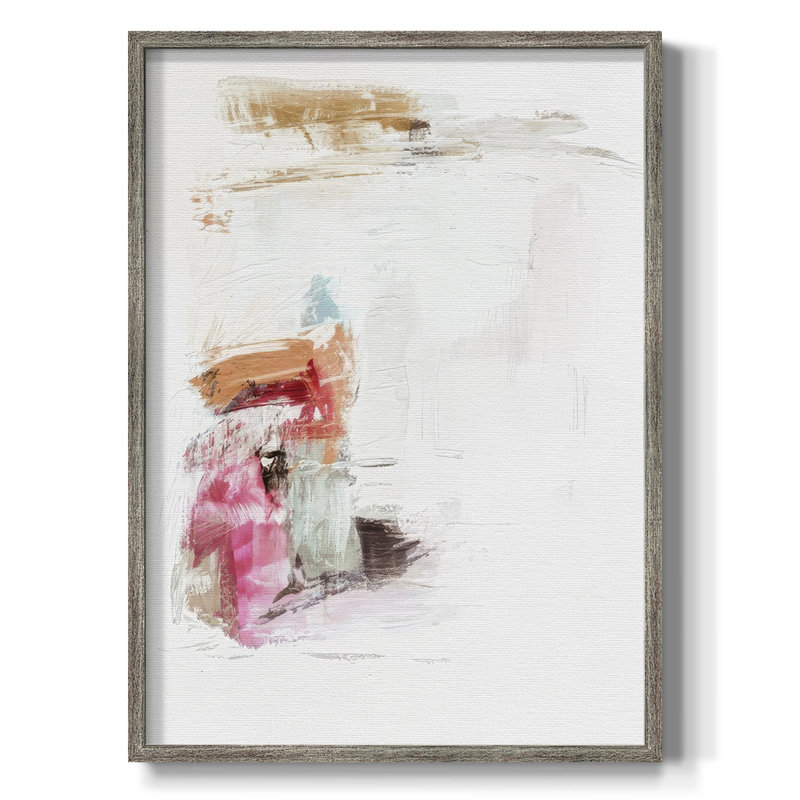 «Minimal Fuchsia Markings II», reproduction encadrée - bois massif, H 11 po x l 9 po