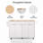 55.5" Fluted Kitchen Island With Drop Leaf, Power Outlet, 4 Doors & 3 Drawers-157611291