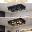 Plafonnier encastré carré noir mat 6 lumières