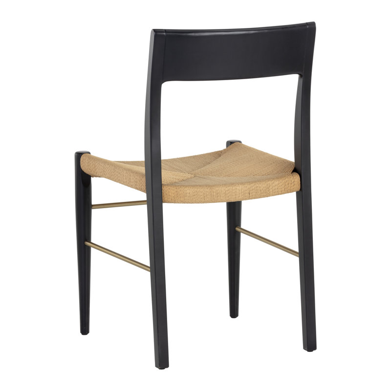 Upland Solid Wood Dining Chair, Black