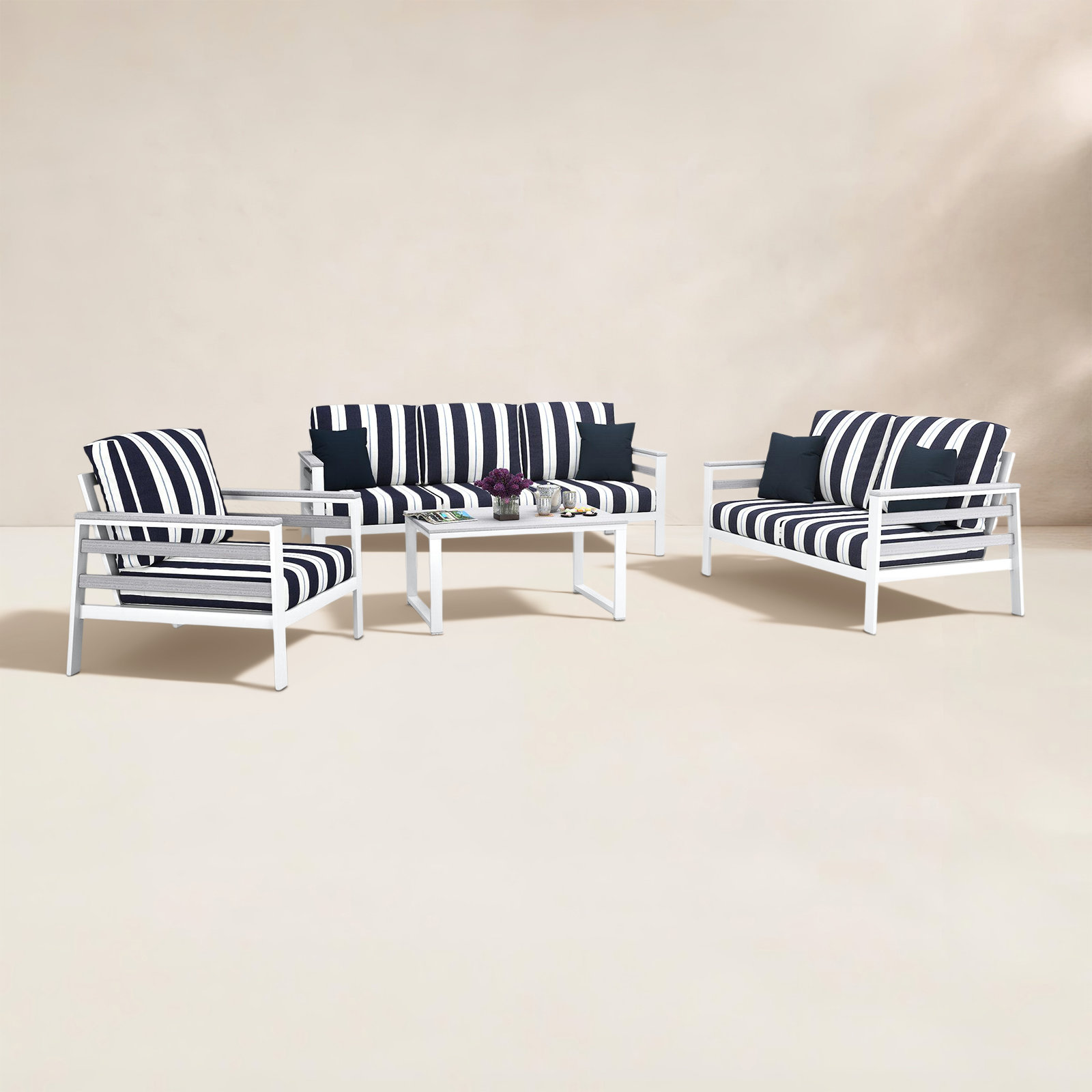 Townsend 6-Person Sunbrella® Patio Seating Group, White