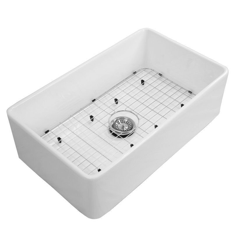 Évier de cuisine de ferme en argile réfractaire simple 33 po Edgware