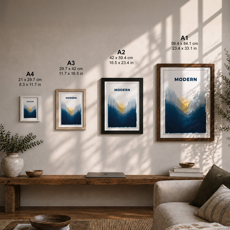 Modern Perspective Geometric - Print, Unframed, A1 - 84.1 x 59.4 cm