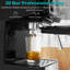 Machine à espresso compacte Casabrews avec mousseur à lait, noir et argent