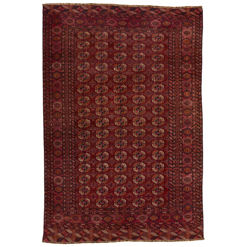 7x11 Camel and Brown Anatolian Tribal Rug