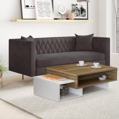 Bouldi Solid Wood Top Coffee Table