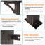 Pergola de jardin en aluminium 10 x 10 pi avec toit incliné incliné-125431608