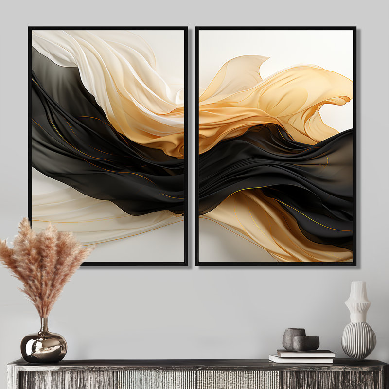 Crédits - Grandes formes, grandes impressions sur toile, Reproduction avec cadre flottant, Noir, H 36 po x l 48 po