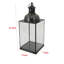 Laila Lantern, Black Metal, Glass Panels, Square Base, 20 Inch Tall-125136655