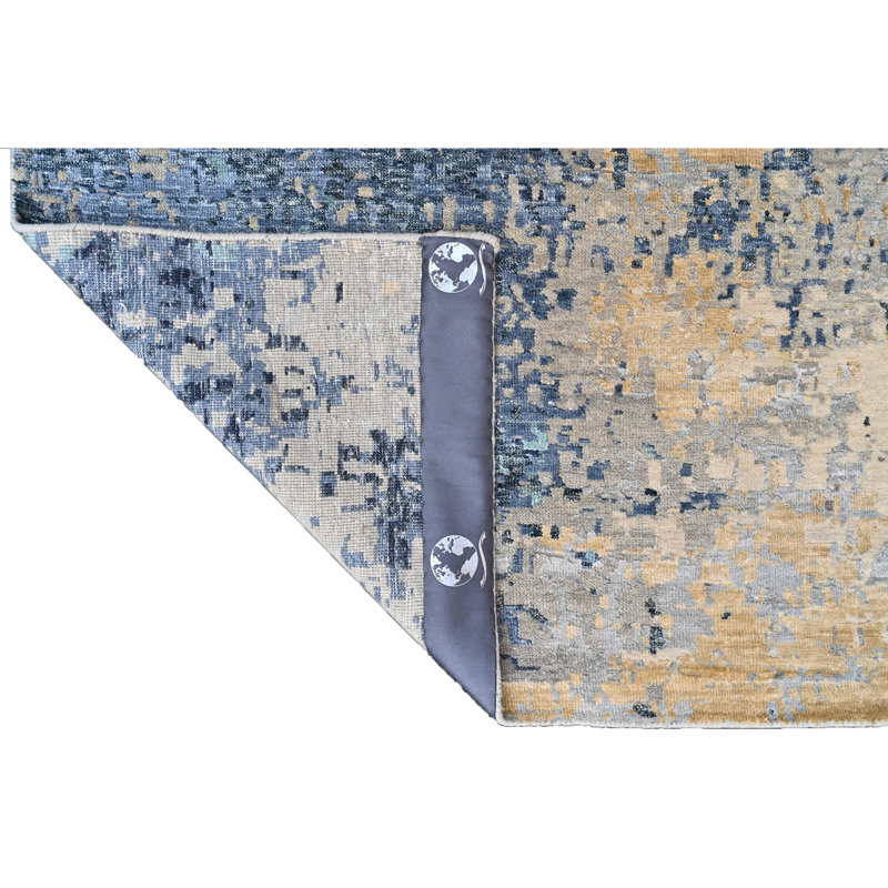 Tapis rectangulaire noué à la main, Rectangle de 5 pi x 8 pi