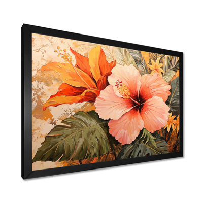 Hibiscus et Heliconia à Hawaï II - Hibiscus, reproduction d'art murale