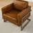 Top Grain Genuine Leather Accent Arm Chair-165495237
