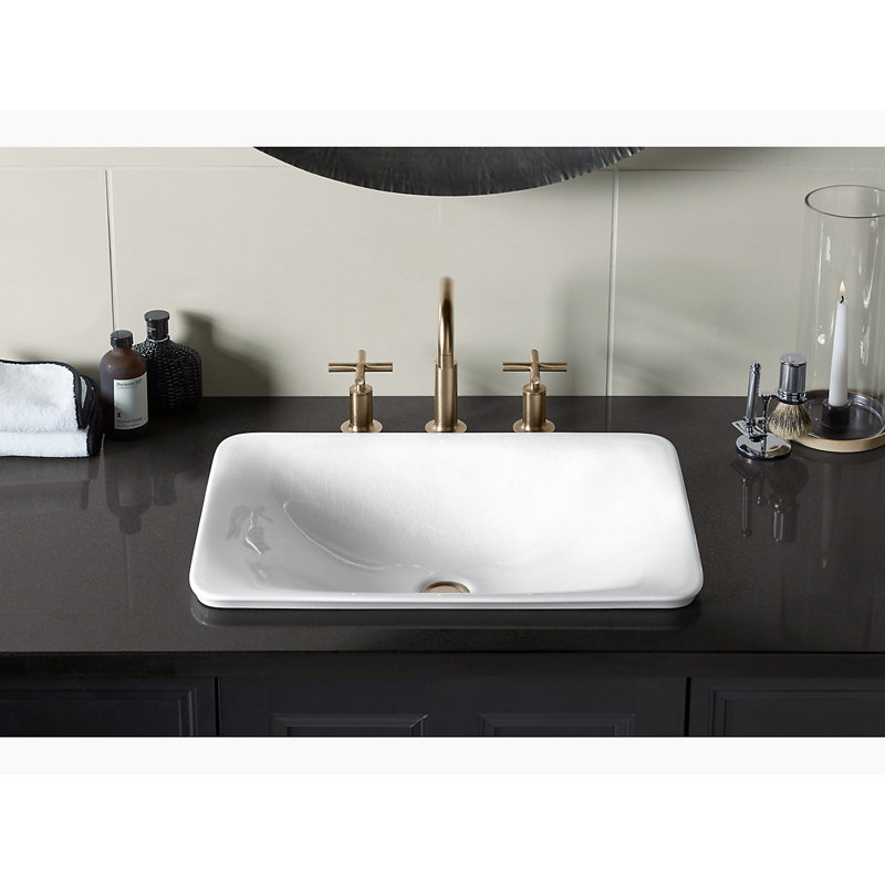 Sartorial Herringbone Carillon, ARTIST EDITIONS Rectangle Wading Pool Bathroom Sink, Black Black™