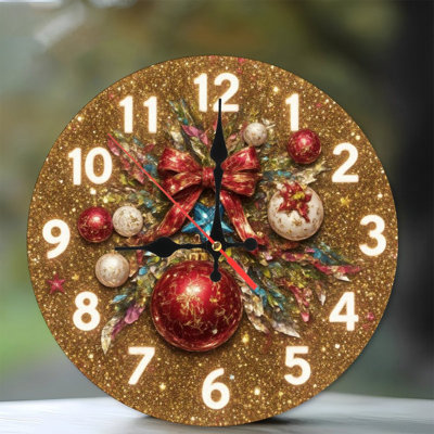 Horloge de Noël-Ornements-Étoile-arc