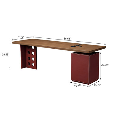 Bureau d'ordinateur 78,74 po en pin massif 78,74 po